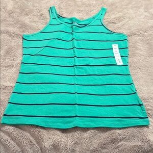 Striped Green Tank Top